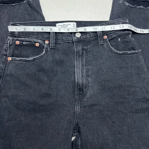 Abercrombie & Fitch Ultra High Rise The Ankle Straight Jeans Size 4L - Picture 10 of 12